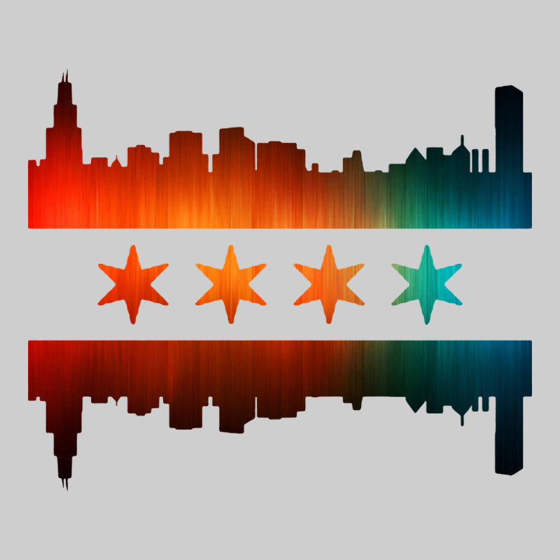 Chicago Flag Skyline Premium Tee by artisFamous | Teevron
