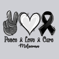 Peace Love Cure Melanoma Cancer Heavyweight Sweatshirt | Teevron