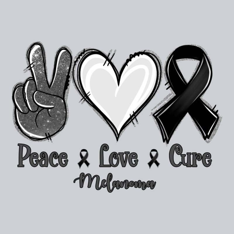 Peace Love Cure Melanoma Cancer Heavyweight Sweatshirt by Jasminsmagicworld | Teevron