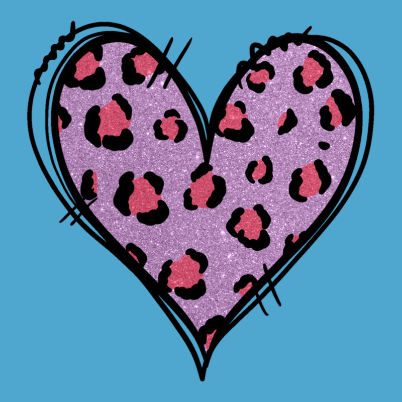 Glitter Purple Leopard Heart Premium Hoodie by Jasminsmagicworld | Teevron