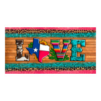 love texas sunflowers cactus cowhide license plate | Teevron