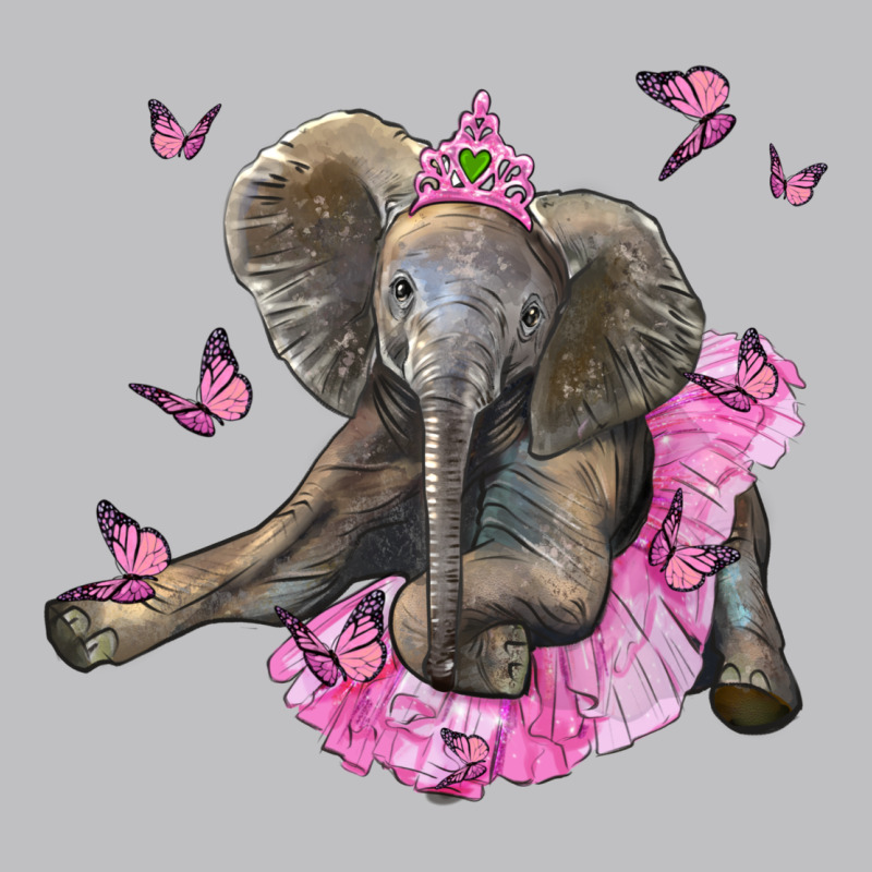 Baby Elephant With Tutu Long Sleeve Tee by LillyAllenDesigns | Teevron