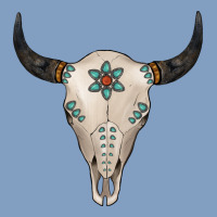 Turquoise Bull Skull Urban Hoodie | Teevron