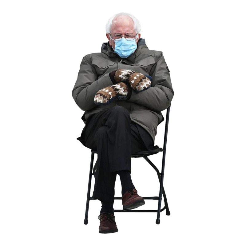 Bernie Sitting In The Cold With Mittens Meme Premium Tee by artisFamous | Teevron
