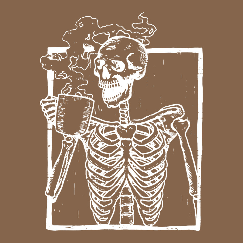 Distressed Skeleton Vintage Smiling Skull Drinking Coffee Premium Tee by artisFamous | Teevron