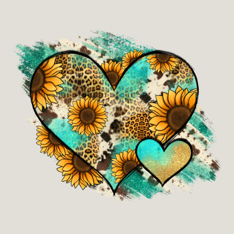 Leopard Sunflower Cowhide Glitter Heart Heavy Core Tee by Jasminsmagicworld | Teevron