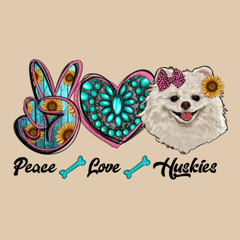Peace Love Pomeranian Heavyweight Sweatshirt by RanaPortraitStore | Teevron