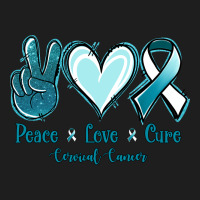Peace Love Cure Cervical Cancer Classic Tee | Teevron