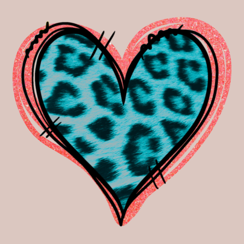 Blue Leopard Heart Premium Hoodie by Jasminsmagicworld | Teevron