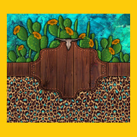 Custom Cactus And Sunflowers Leopard Turquoise Premium Hoodie | Teevron