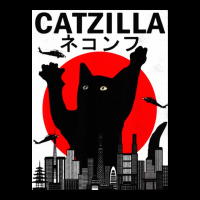 Vintage Catzilla Japanese Sunset Style Premium Tee | Teevron