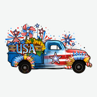 Usa 4th Of July Sunflower Truck Urban Heavy Tee | Teevron