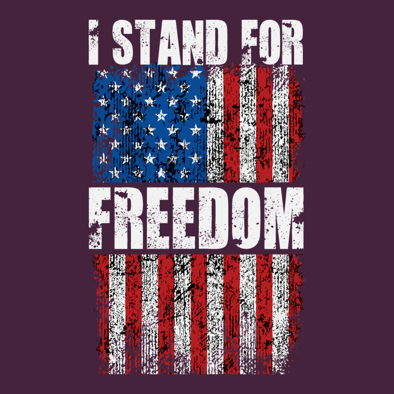 I Stand For Freedom With A Distressed American Flag Premium Tee by artisFamous | Teevron
