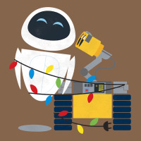 Wall E Eve Christmas Light Wrap Graphic T Shirt Premium Tee | Teevron