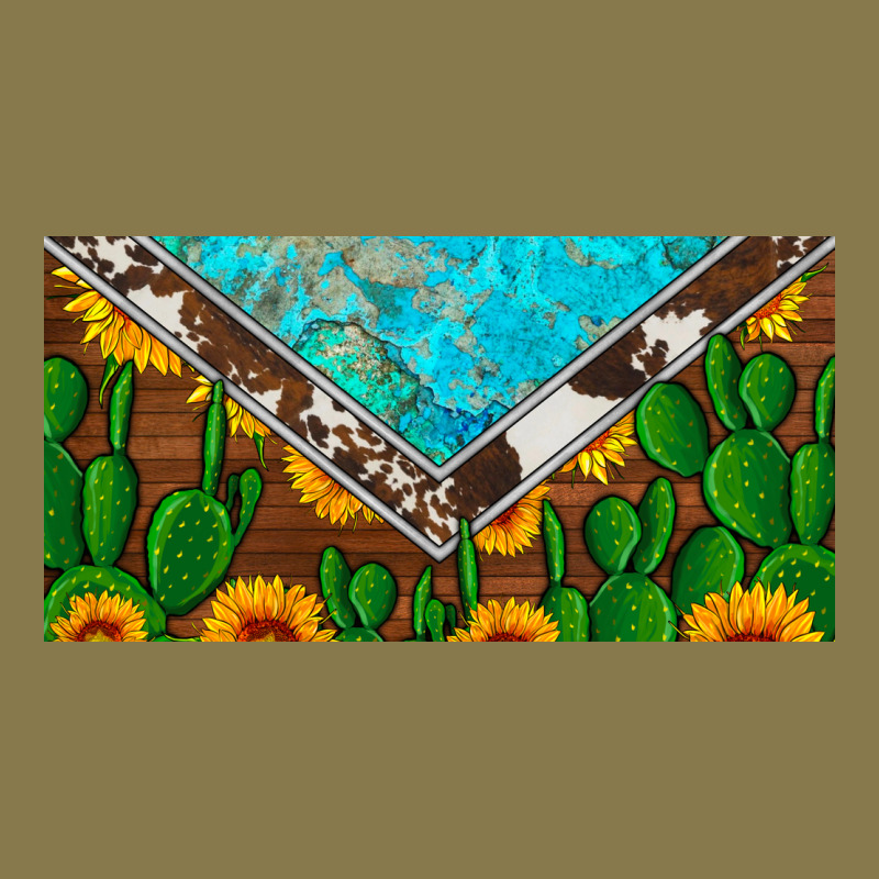 Cactus Sunflower Cowhide And Turquoise License Plate Premium Hoodie by Artiststas | Teevron