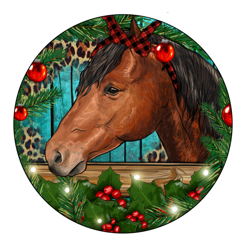 Western Horse Christmas Zipper Hoodie by RanaPortraitStore | Teevron