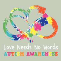 Love Needs No Words Heart Puzzle Autism Ladies Tee | Teevron