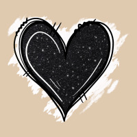 Black Glitter Heart Heavyweight Sweatshirt | Teevron