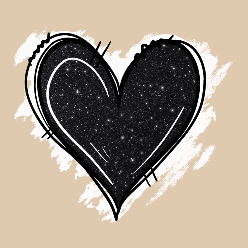 Black Glitter Heart Heavyweight Sweatshirt by Jasminsmagicworld | Teevron