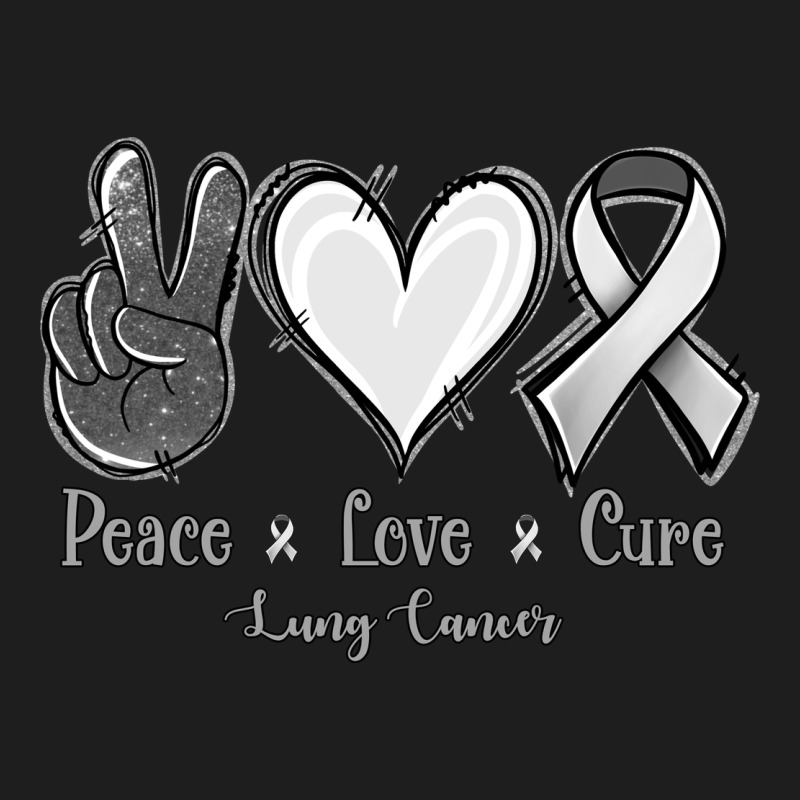 Peace Love Cure Lung Cancer Classic Tee by Jasminsmagicworld | Teevron