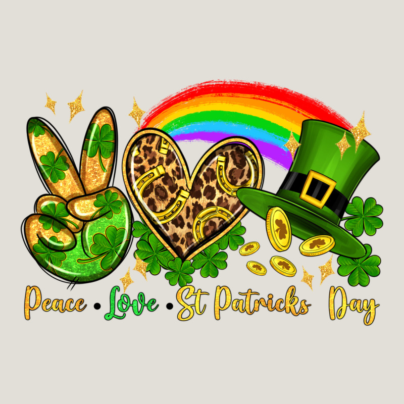 Peace Love St. Patrick's Day Heavy Core Tee by OliviaCreatesArt | Teevron