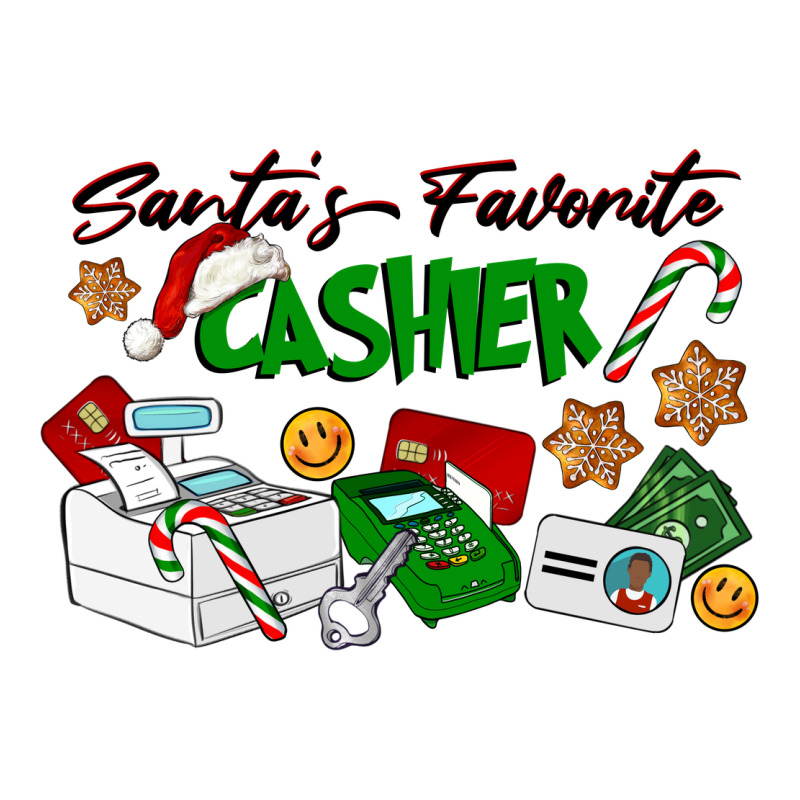 Santa's Favorite Cashier Long Sleeve Tee by LillyAllenDesigns | Teevron
