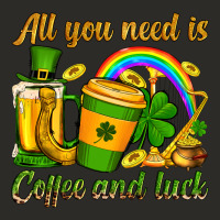 St. Patrick's All You Need Is Coffee And Luck Heavy Core Tee | Teevron