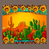 Desert Sunset With Cactus Sunflowers And Leopard Premium Hoodie | Teevron