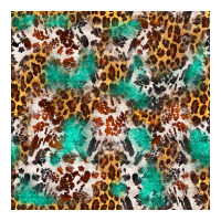 Western Turquoise Glitter Cowhide Leopard Seamless | Teevron