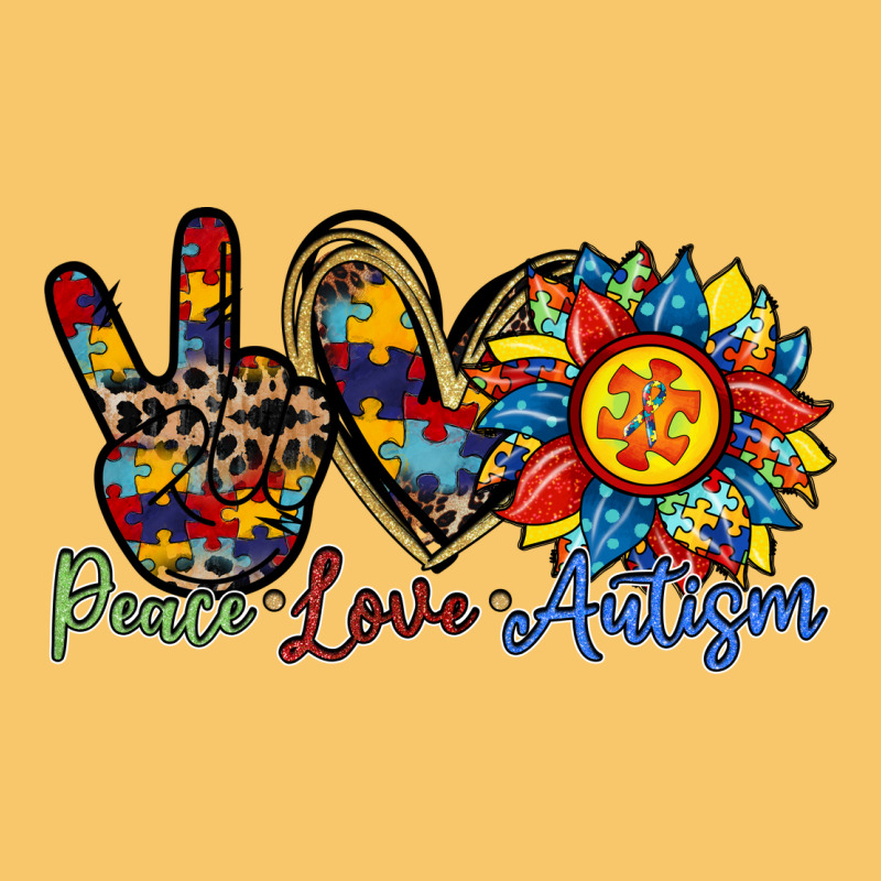 Peace Love Autism Sunflower Vintage Hoodie by RacoonDesign | Teevron