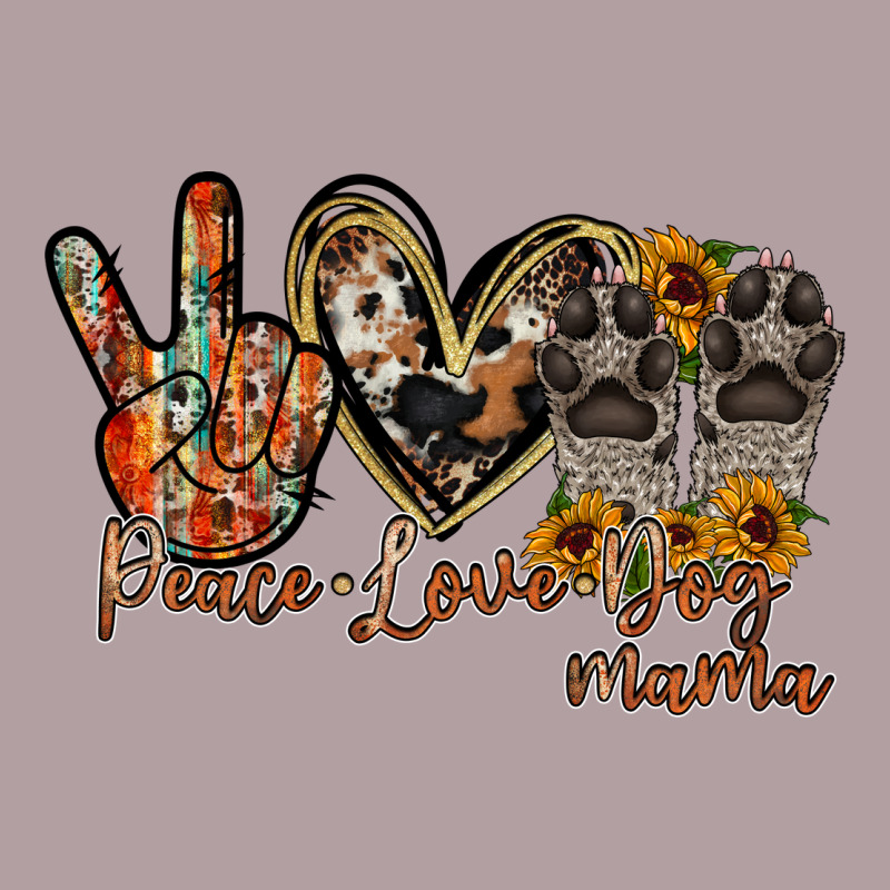 Peace Love Dog Mama Vintage Hoodie by RacoonDesign | Teevron