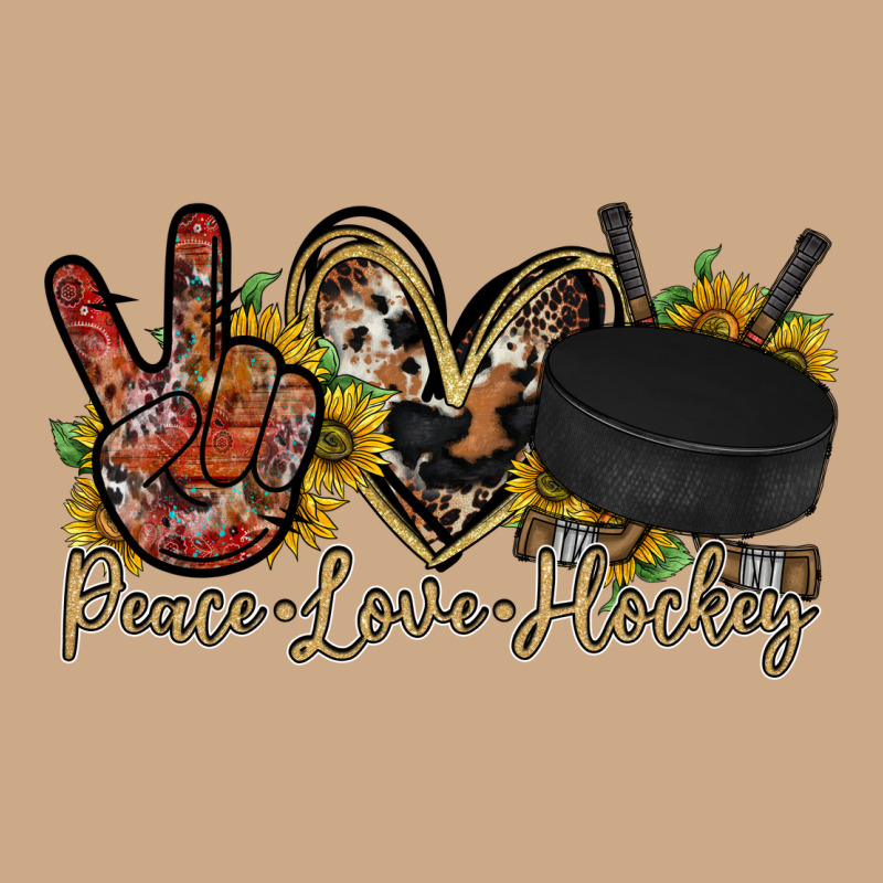 Peace Love Hockey Vintage Hoodie by RacoonDesign | Teevron