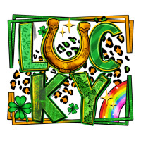 lucky horseshoe st patricks day leopard frame | Teevron