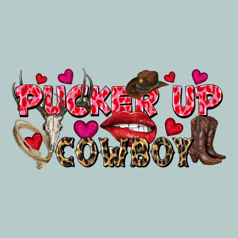 Pucker Up Cowboy Valentine's Day Heavy Core Tee by FaDigitalArtStudio | Teevron