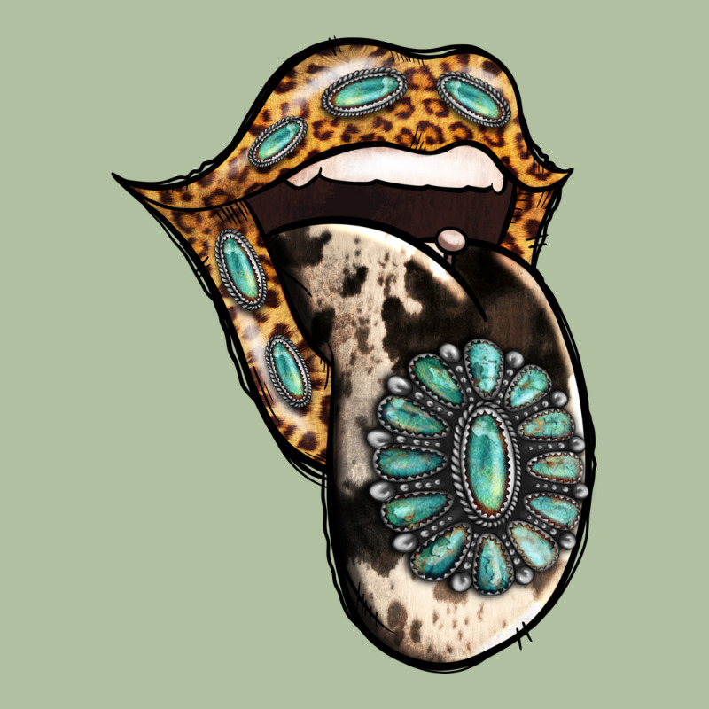 Turquoise Gemstone Leopard Cowhide Tongue Urban Hoodie by Jasminsmagicworld | Teevron