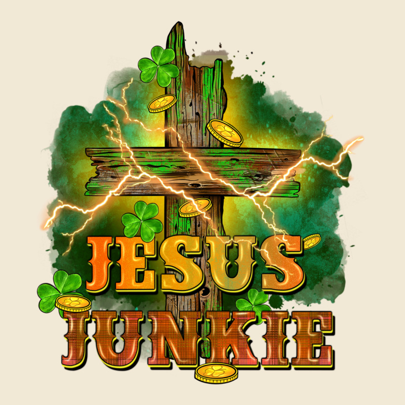 Jesus Junkie St. Patricks Day Premium Tee by FaDigitalArtStudio | Teevron