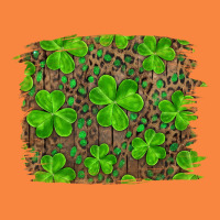 St Patrick's Day Shamrock And Leopard Distressed Background Premium Sweatshirt | Teevron
