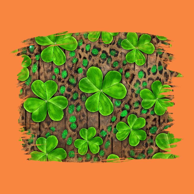 St Patrick's Day Shamrock And Leopard Distressed Background Premium Sweatshirt by RanaPortraitStore | Teevron