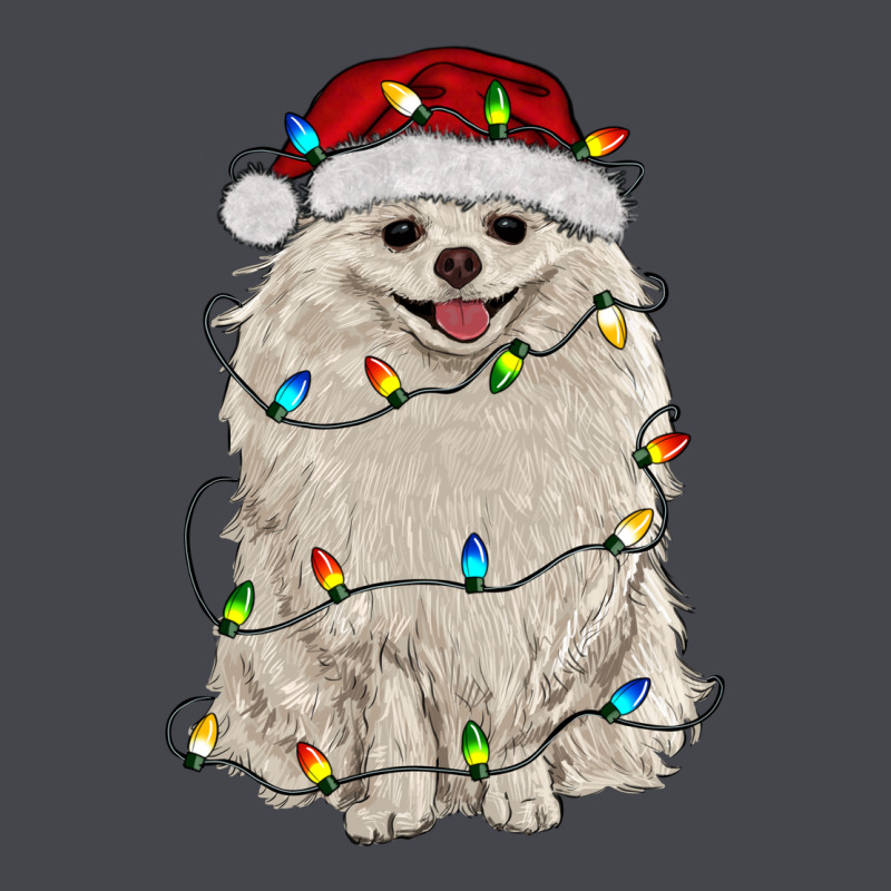 White Pomeranian With Christmas Lights Classic Tee by RanaPortraitStore | Teevron