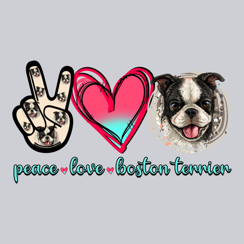 Peace Love Boston Terrier Heavyweight Sweatshirt by Jasminsmagicworld | Teevron