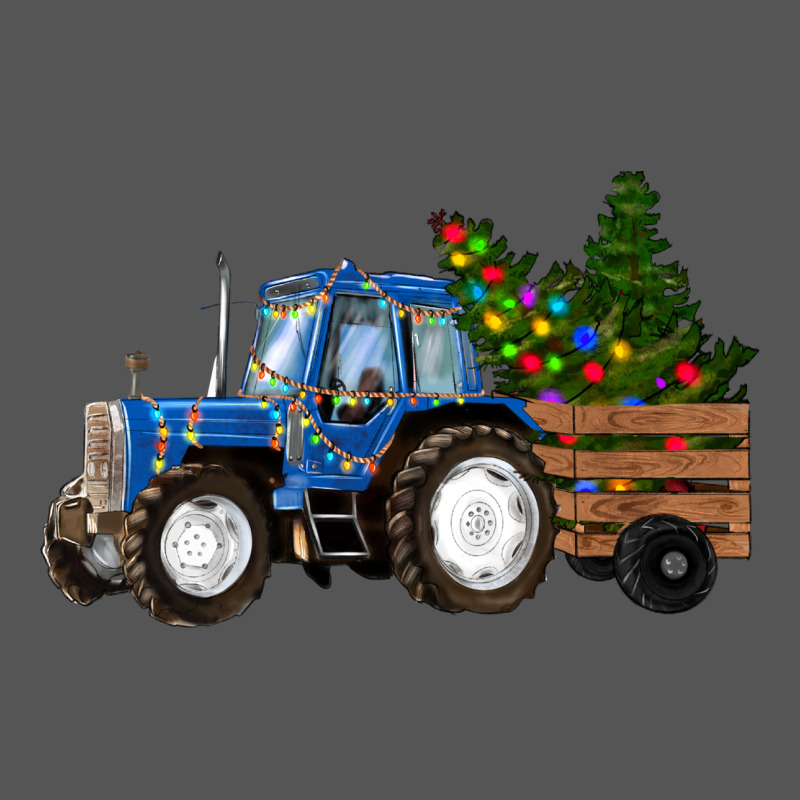 Blue Christmas Tractor Zipper Hoodie by RanaPortraitStore | Teevron