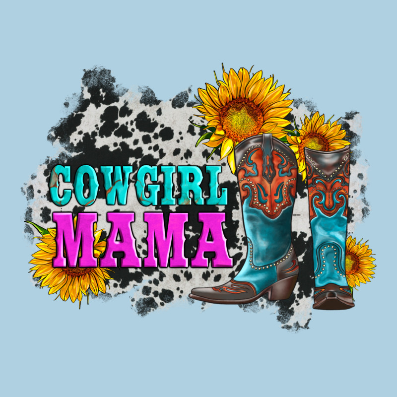 Cowgirl Mama With Boots And Sunflowers And Cowhide Premium Hoodie by Artiststas | Teevron