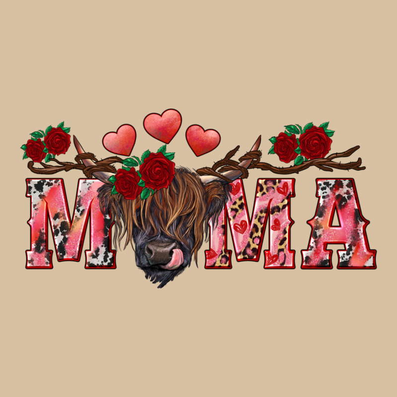 Valentine's Day Mama Black Highland Cow Heavyweight Hoodie by RanaPortraitStore | Teevron