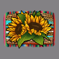 Sunflower Serape Leopard Background Heavyweight Hoodie | Teevron