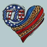 American Western Leopard Flag Heart Heavy Core Tee | Teevron