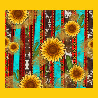 Western Sunflower Cactus Serape And Cowhide Premium Hoodie | Teevron