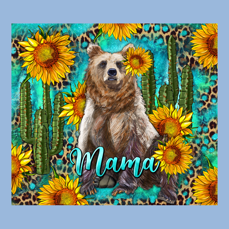 Mama Bear With Sunflowers And Cactus Premium Hoodie by Artiststas | Teevron