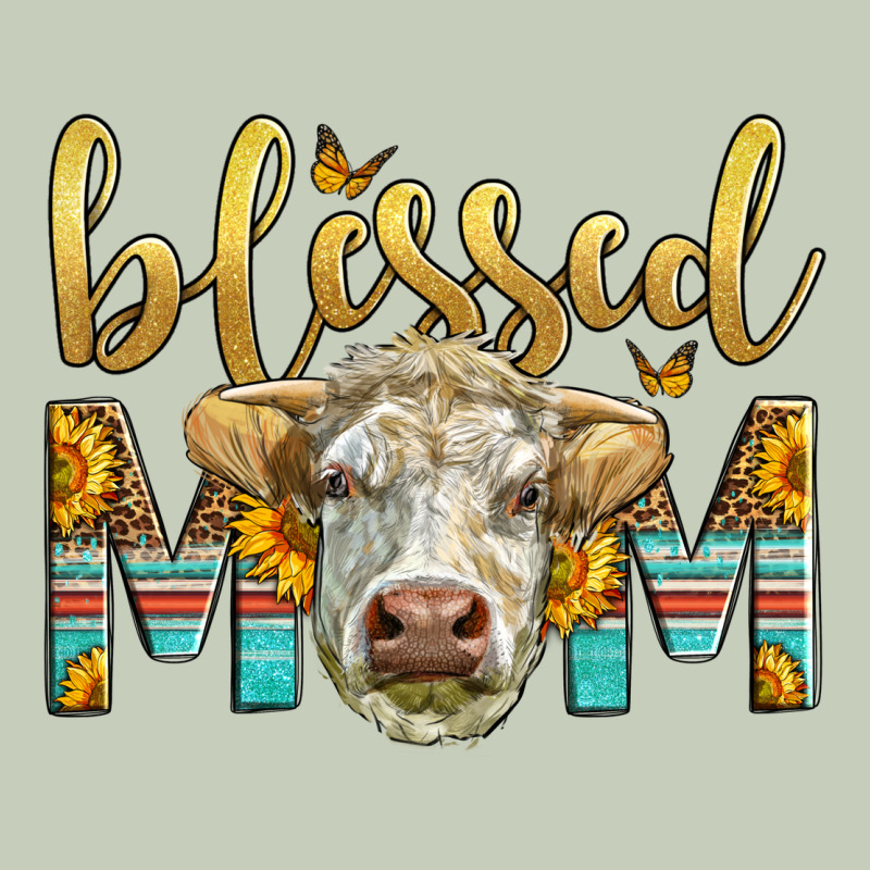 Western Blessed Mom Charolais Bull Mother's Day Long Sleeve Tee by LillyAllenDesigns | Teevron