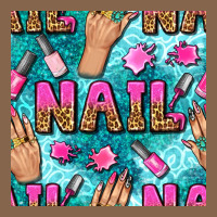 Nail Art Hands And Polish With Turquoise Leopard And Glitter Seamless  Premium Tee | Teevron