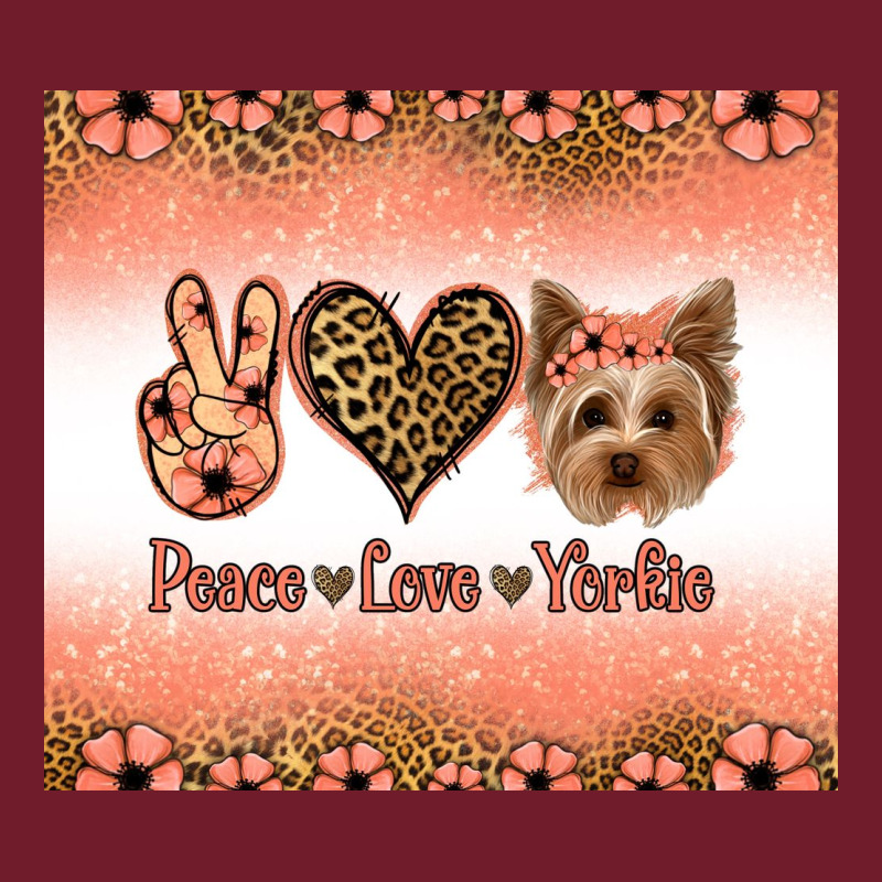 Peace Love Yorkie Zipper Hoodie by Jasminsmagicworld | Teevron